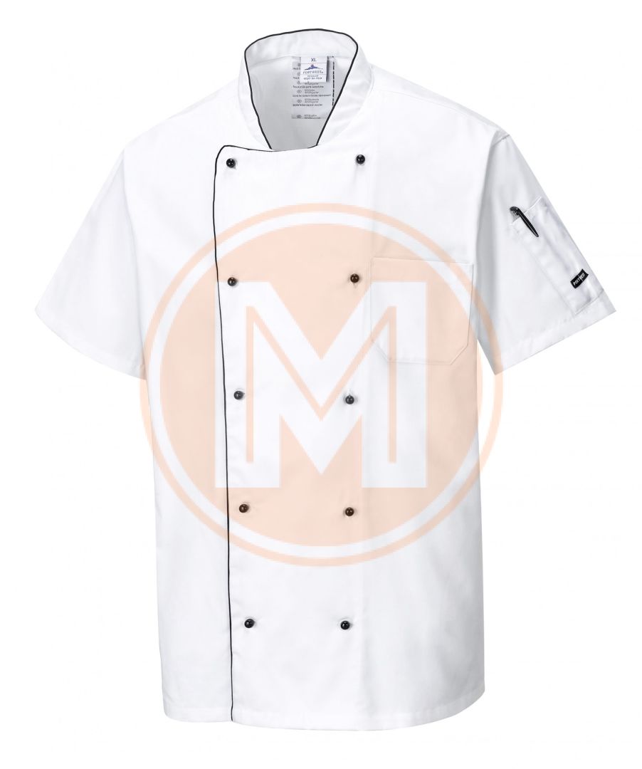 Portwest C836 Sussex Koksjas, Normaal, Grootte L, Wit