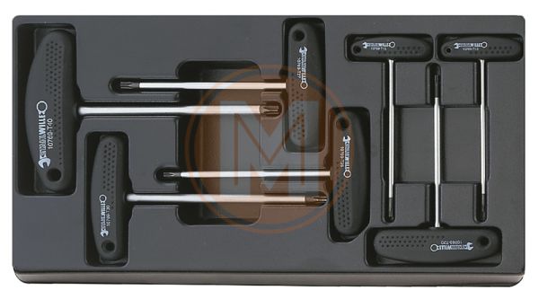 STAHLWILLE 12800 sleutelvijlen set 6-delig l basisset voor metaalbewerking olie in robuuste textieltas l lengte 100 mm l kruiskop 2